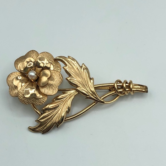 Gold Filled CA Arrow Carl Art Vintage Brooch Pin - Picture 3 of 5